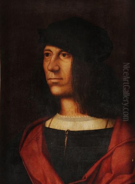 Portrait Of A Man Oil Painting by Filippo Mazzola Dell Erbette