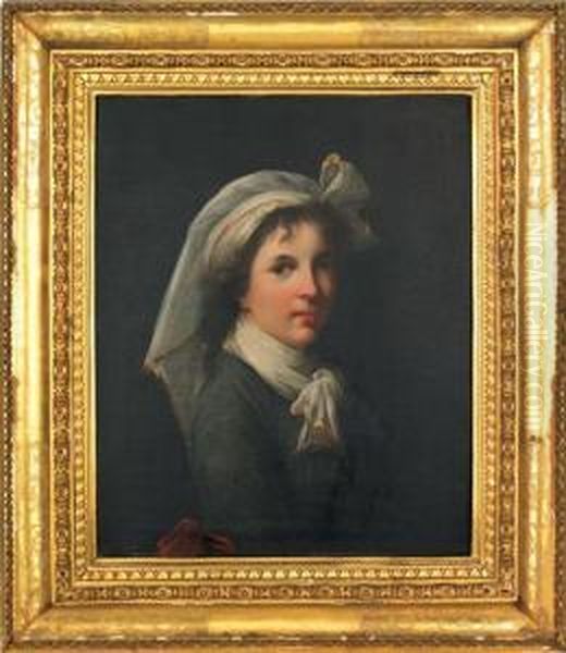 Portrait Of A Young Woman Oil Painting by Giuseppe Mazzolini