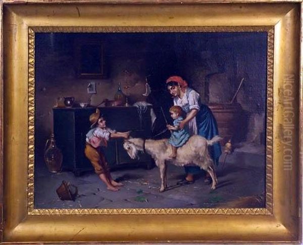 Giochi Di Bimbi Oil Painting by Federico Mazzotta