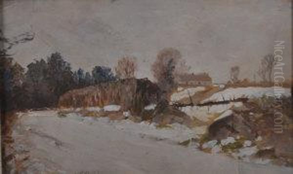 Winter Fileds - Mollinsburn Oil Painting by Walter McAdam