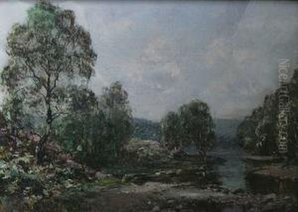 The Narrows, Loch Ard Oil Painting by Walter McAdam