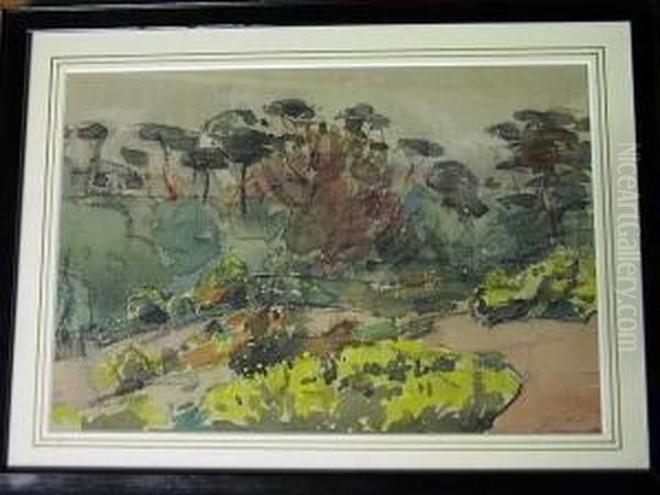 Spring, Hampstead Heath Oil Painting by Dugald Sutherland Mccoll