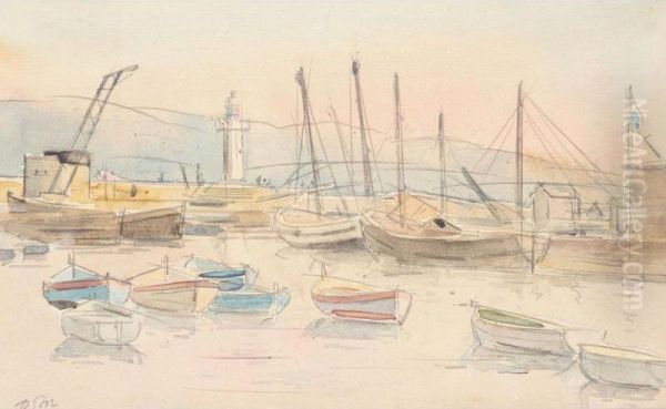 The Harbour, Tangier Oil Painting by Dugald Sutherland Mccoll