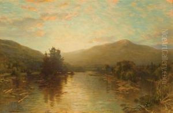 A Summer's Evening Oil Painting by George Herbert McCord