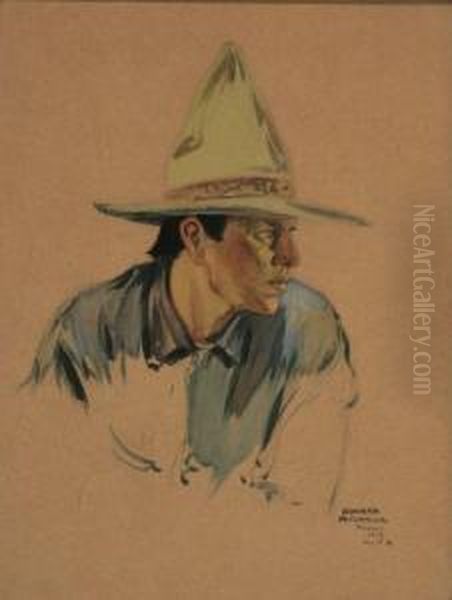 Cowboy From Polacca, Az Oil Painting by Howard Mccormick