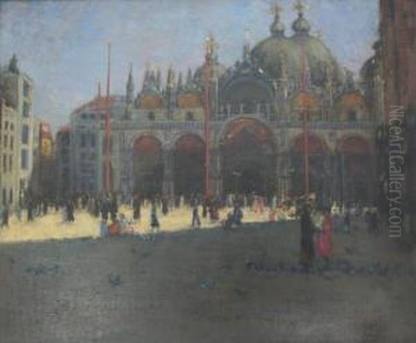 St. Mark's Square Oil Painting by Mary Mccrossan