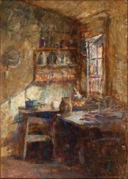 Untitled - Artist's Workshop Oil Painting by Frederick McCubbin