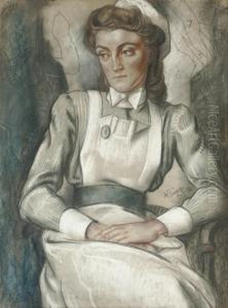 The Pensive Nurse Oil Painting by William Arthur Mcculloch