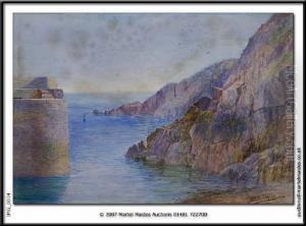 Toplis The Entrance To Creux Harbour Oil Painting by William Arthur Mcculloch