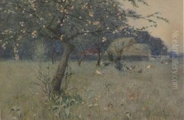 The Orchard Oil Painting by John Mcdougal