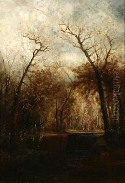 Autumn Landscape Oil Painting by Jervis McEntee