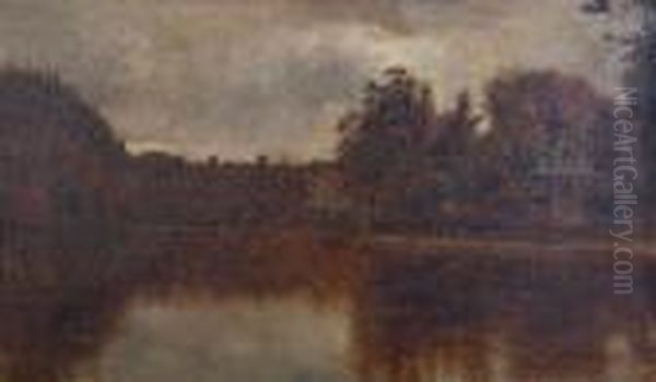 Brown Camp, Bisby Lake Oil Painting by Jervis McEntee