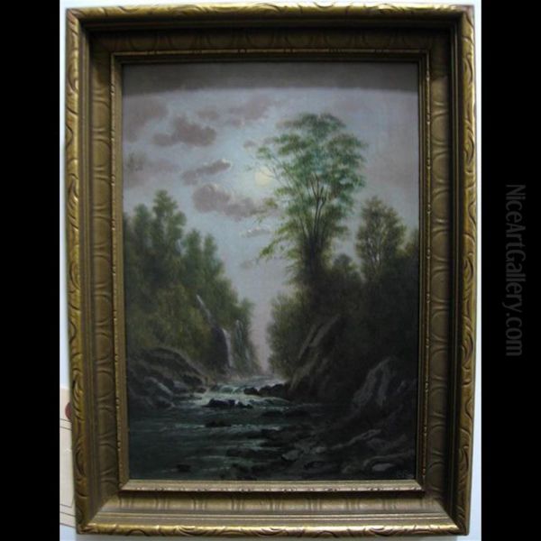 Rapid River Study Oil Painting by Henry Nesbitt Mcevoy