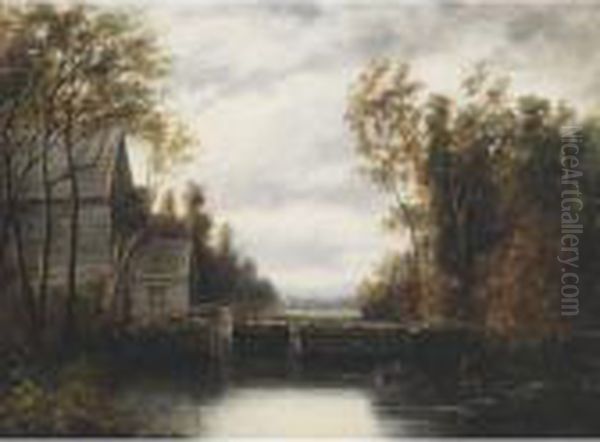 The Old Mill Oil Painting by Henry Nesbitt Mcevoy