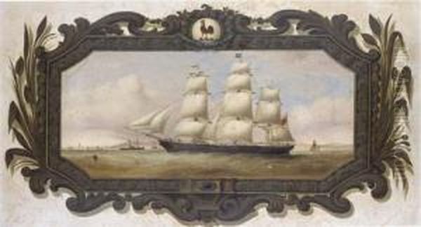 A Belfast Colonial Clipper, Possibly The Slieve Donard, Approaching Liverpool Oil Painting by Duncan Mcfarlane