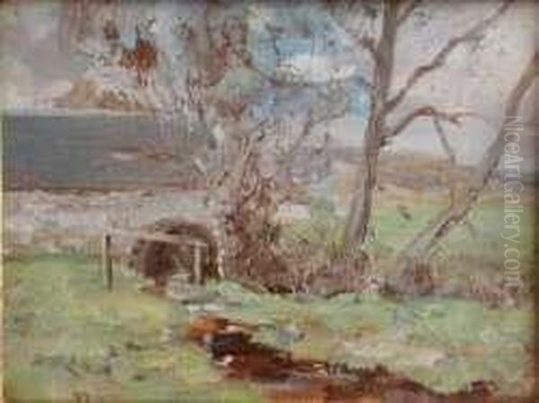 The Mill Stream Oil Painting by Harry Mcgregor