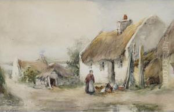 Cottages Co. Kerry, Ireland Oil Painting by William Bingham McGuinness