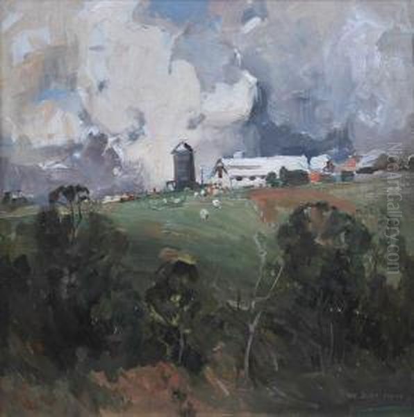 Farm Buildings, 
Heidelberg Oil Painting by William Beckwith Mcinnes