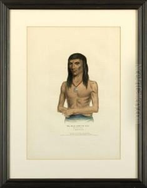 Young Ma-has-kah: Chief Of The
Ioways Oil Painting by Mckenney Thomas & Hall James