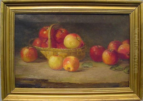 Basket Of Apples Oil Painting by Mclaughlin