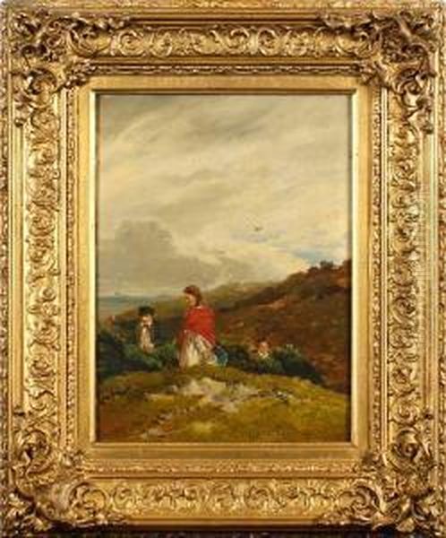 Looking For Linties On Braid Hills Oil Painting by John Watson Mclea