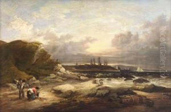 View Of St Andrews From The Shore Oil Painting by John Watson Mclea