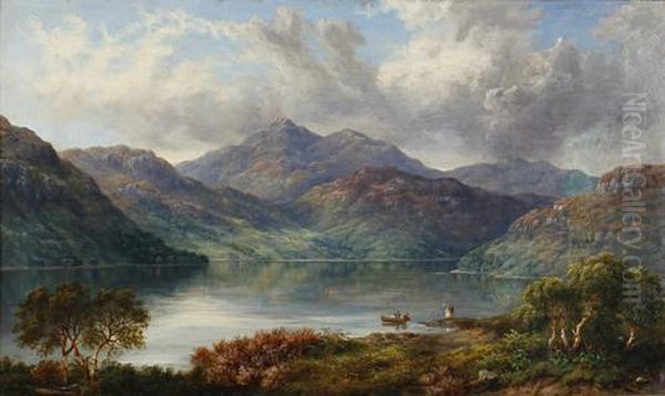 Loch Lubnaig Near Callender From The East Oil Painting by Kenneth Macleay