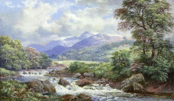 Scottish Loch 
 Scottish River Oil Painting by Kenneth Macleay