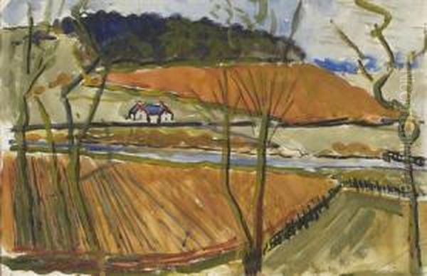 Branxholme Woodcroft Oil Painting by John Mcnairn