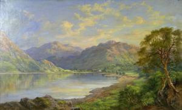 Loch Scene Oil Painting by Mcneil Mcleay