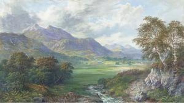 Glen Orchy With Ben Crucchan Behind Oil Painting by Mcneil Mcleay