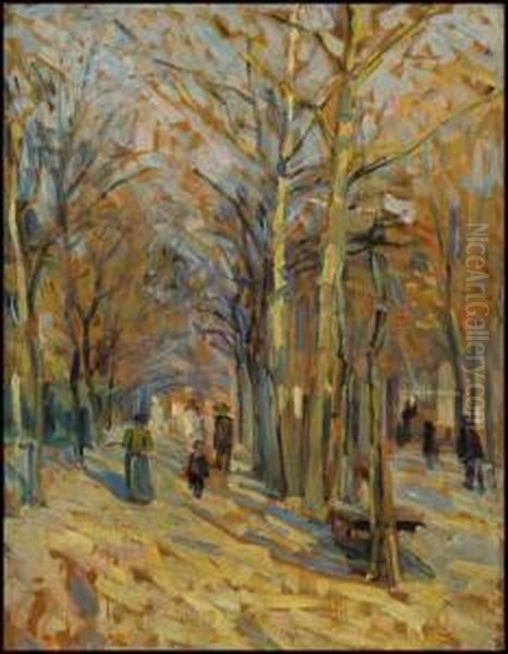 The Avenue Oil Painting by Helen Galloway Mcnicoll