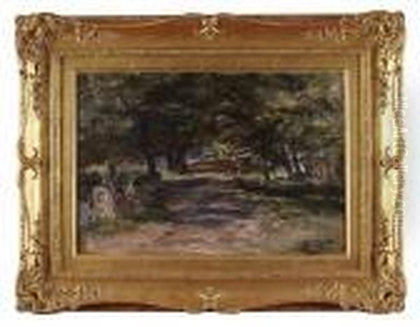 A Sunlit Avenue Oil Painting by William McTaggart