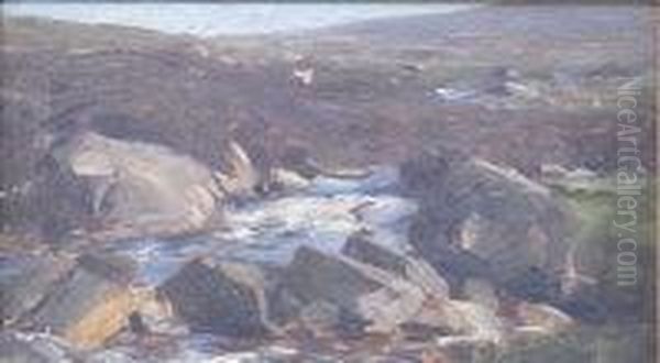 A Mountain Stream Oil Painting by Arthur Meade