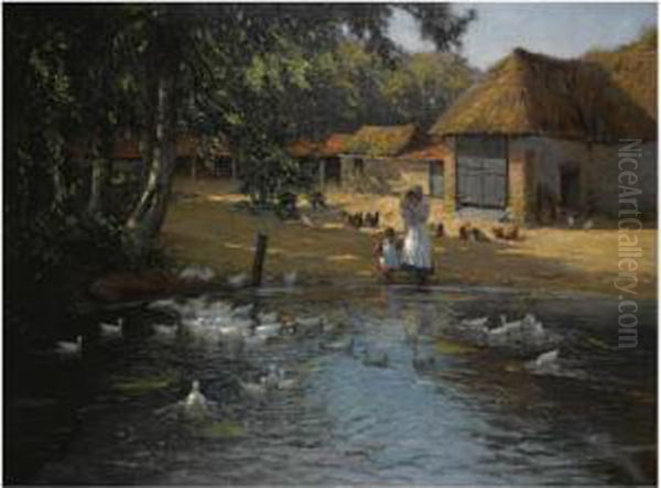 A Dorset Farmyard by Arthur Meade