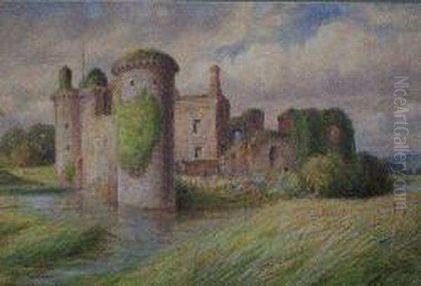 Caerlaverock Castle, Dumfries Oil Painting by Chris Meadows