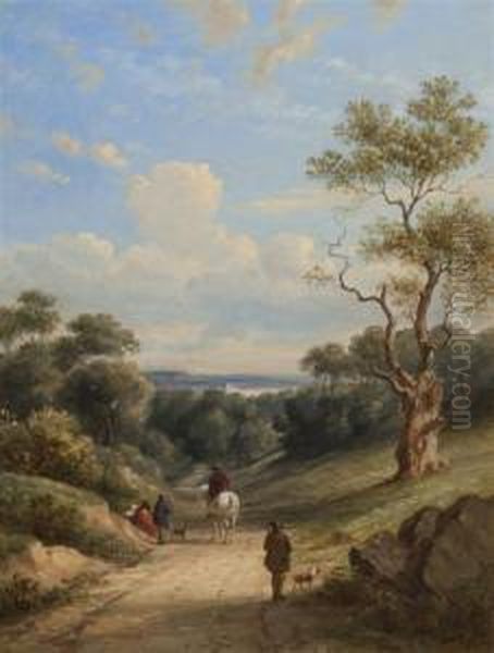 Views Of The Welsh Countryside Oil Painting by James Edwin Meadows