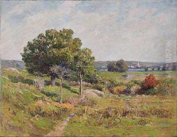 Maine Landscape Oil Painting by Lewis Henry Meakin