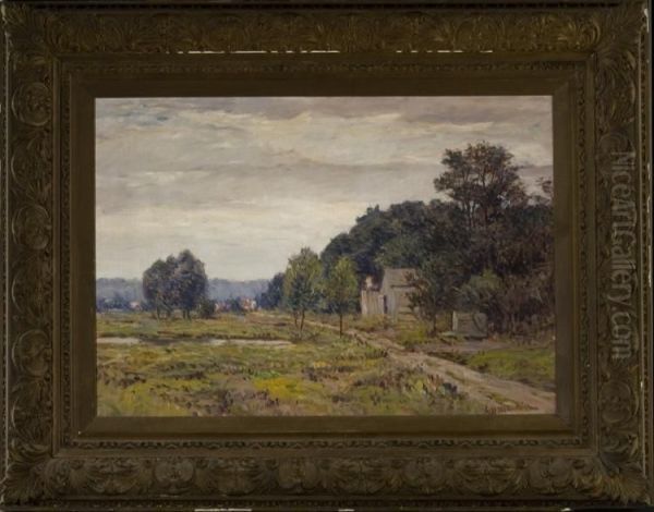 Country Road Oil Painting by Lewis Henry Meakin