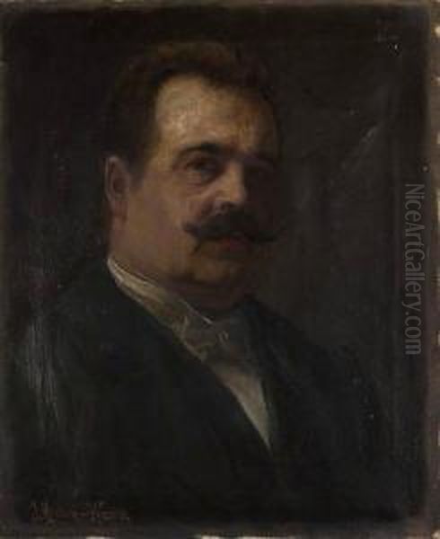 Portret Mezczyzny by Jozef Mecina-Krzesz