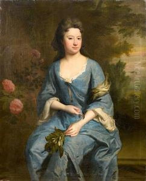 Portrait Of A Lady Oil Painting by Sir John Baptist de Medina