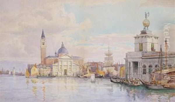 The Redentore Church On Guidecca, Venice Oil Painting by Hubert James Medlycott