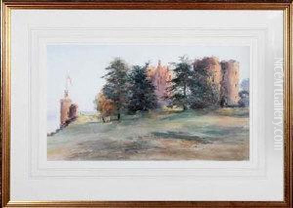 Castle Remains Near St. Affrique And Sylvanes Oil Painting by Elizabeth Medora Leigh