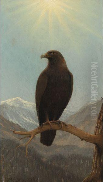 Golden Eagle Oil Painting by Joseph Rusling Meeker