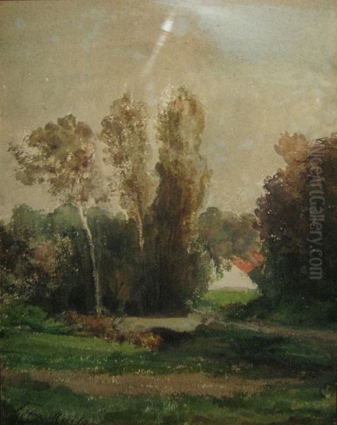 Het Rode Dak. Oil Painting by Frans Meerts