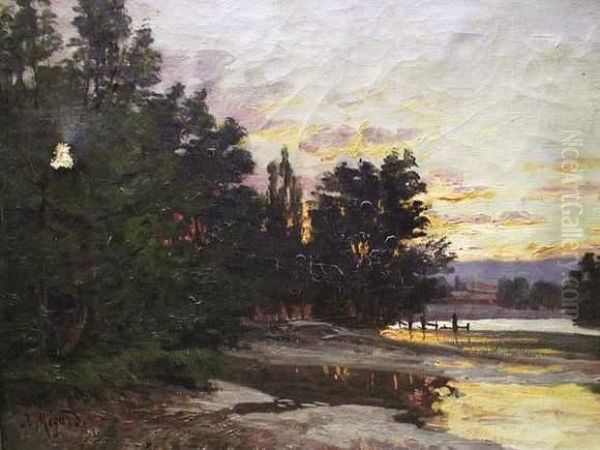 Paysage, Sbg Oil Painting by Joseph Megard