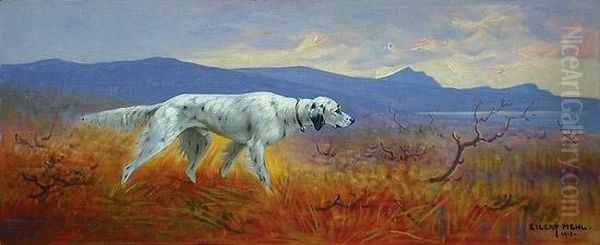 Engelsk Setter I Stand 1918 1918 Oil Painting by Eilert Mehl