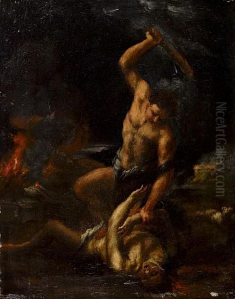 Cain And Abel Oil Painting by Lieven Mehus