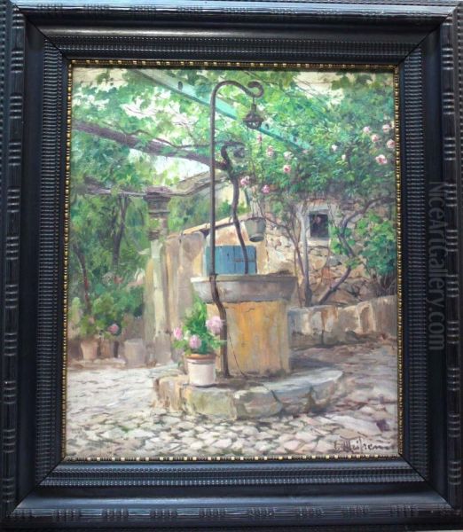 Patio Con Pozo Oil Painting by Eliseu Meifren i Roig