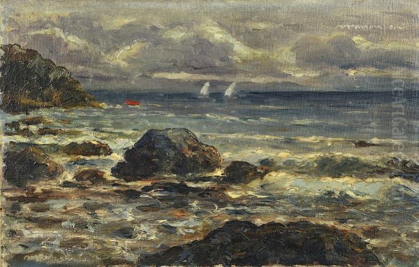 Giornata Grigia Al Mare Oil Painting by Guido Meineri